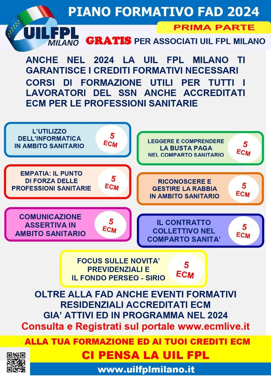 🔵 PIANO FORMATIVO FAD 2024 – 1^ PARTE