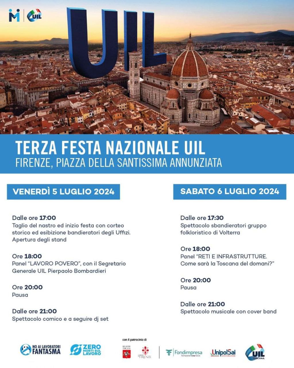 🔵 Questa settimana inizia la terza Festa Nazionale della UIL!