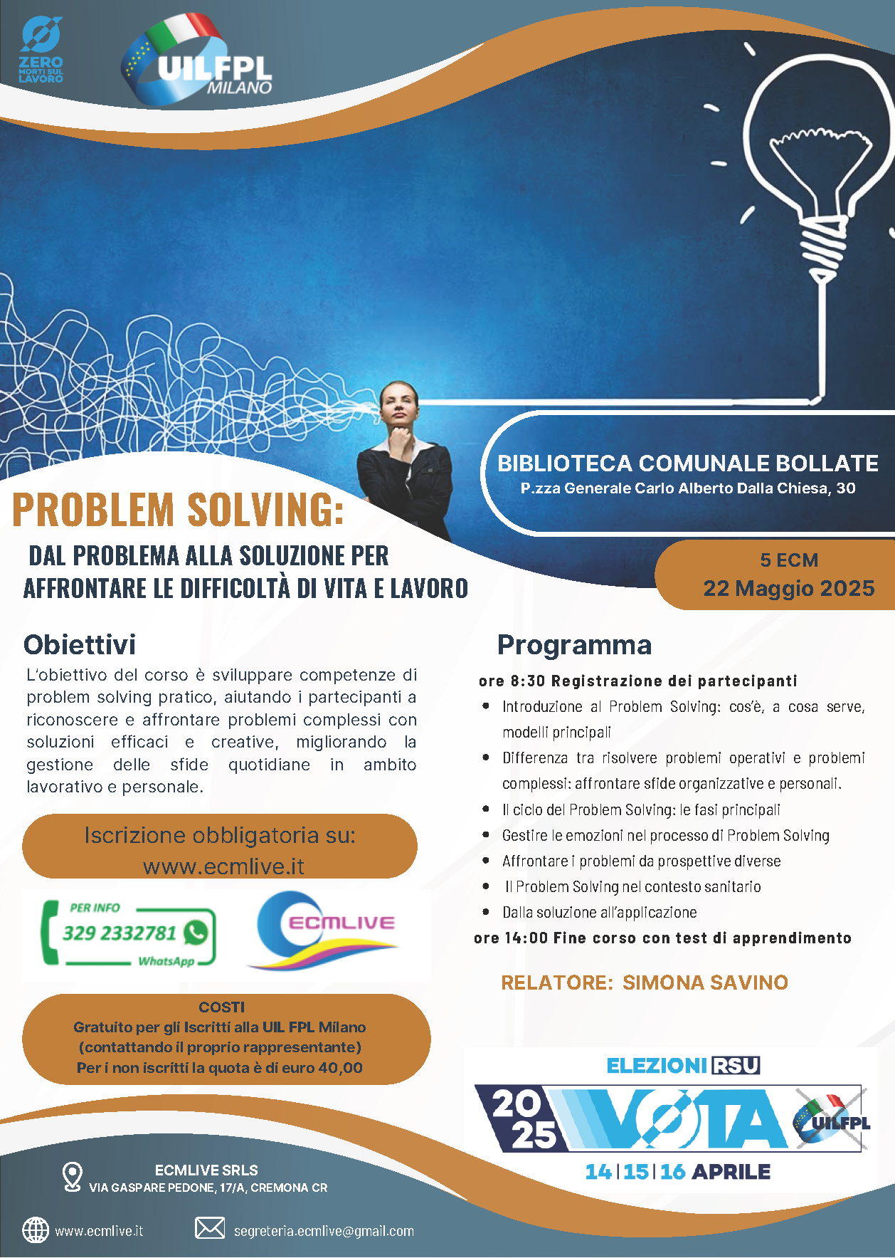 PROBLEM SOLVING: DAL PROBLEMA ALLA SOLUZIONE PER AFFRONTARE LE DIFFICOLTÀ DI VITA E LAVORO