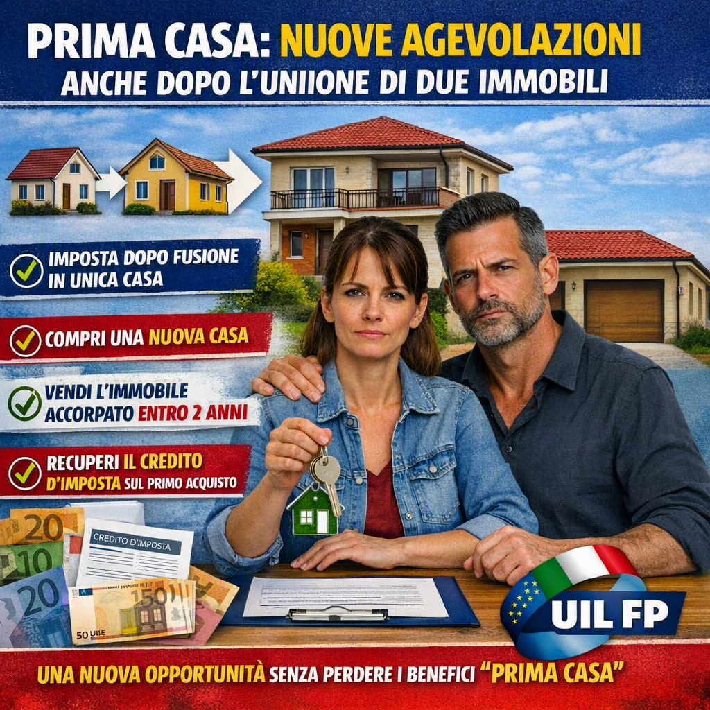 Prima casa: nuove agevolazioni anche dopo l’unione di due immobili