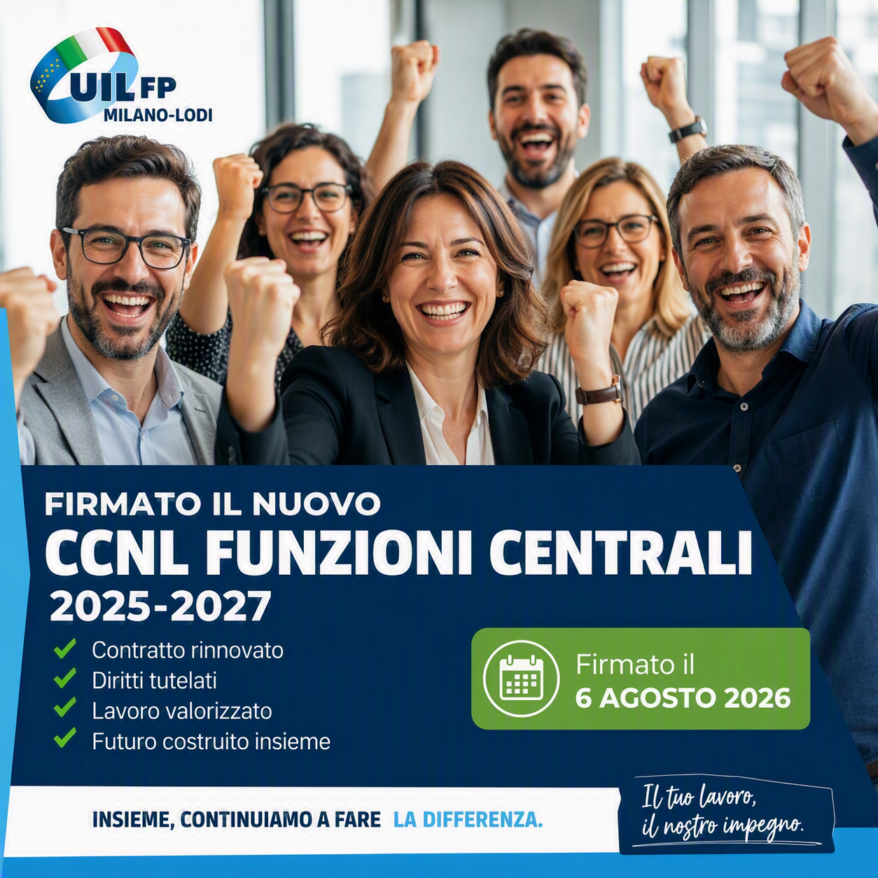 SOTTOSCRIZIONE DEFINITIVA DEL CCNL COMPARTO FUNZIONI CENTRALI 2025-2027